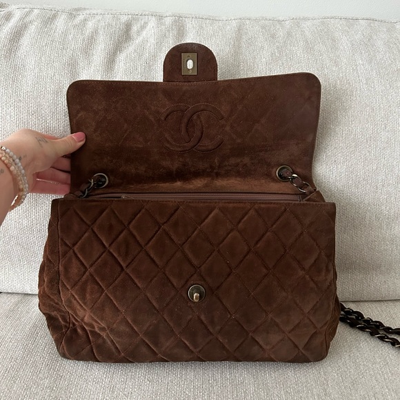 Medium Dark Brown Suede Chanel Bag - Picture 5 of 5